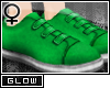 #Velcro Flats-Green[F]#