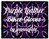 Purple Leather Gloves M