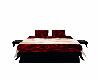 red n black bed