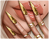O♔ Gold Chrome Nails