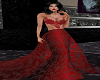 crimson red gown
