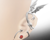 dragon earring red ☢