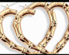 Gold Heart Hoop Earings