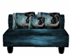{A}Blue Flower Couch