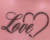 ! Love♥ Chest Tattoo