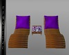 Lounge chairs w/purple
