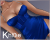 K vday blue satin dress