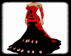 red rose black gown