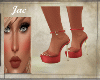 J~PLATFORM SANDAL CORAL