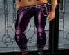purple leather pants