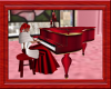 Red gold rim piano