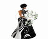 BLACK AND WHITE GOWN