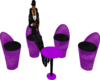 purple leather 4 chairs