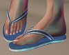 BLUE AND WHITE FLIP FLOP