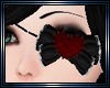 !Y Spiked heart bow red