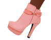 Pink Striped Bow Boots