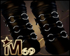 M69 Black Leather Cuffs