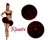 Red leather pompoms
