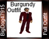 [BD] Burgundy Outfit(M)