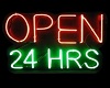 Neon OPEN/24 Hour Sign