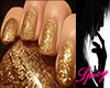 *sC* Gold Glitter Nails