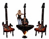 Guitar Chairs And Table 
