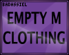`B Empty Clothing M DRV