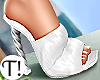 T! Puffer White Heels