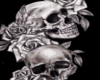 Skulls/Roses Thigh Tat