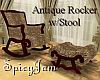Antique Rocker w/Stool 5