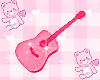 cute pink guitar