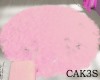 pink fluffy rug