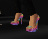Rainbow Print Heels