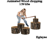 animated wood chopping