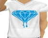 White Shirt Blue Diamond