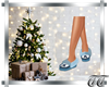 Blue Christmas Slippers
