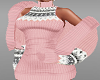 So chic knit pink coat