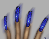 Nails blue Glliter
