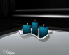 teal blue candles