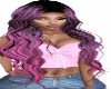 Long Pink Black Hair
