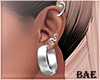 B| Silver Huggie Hoops