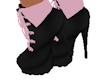 pink and black boots