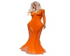 Orange Gown Dress