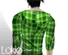 Green~checkered hoodie