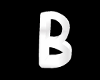 Letter B in Pure White