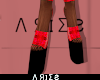 Red Snakeskin Heels