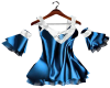 Blue Satin Short Dress