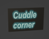 Cuddle corner sign neon