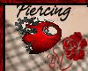 (Y) Ruby heart Piercing