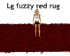 Lg fuzzy red rug